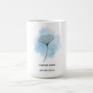 Mug Feuille de Ginkgo Biloba à l'aquarelle élégante -
