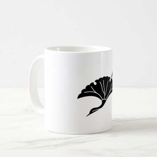 Mug feuille de ginkgo en forme de grue (Devant gauche)