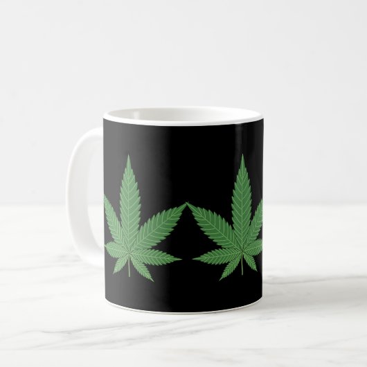Mug Feuille de mauvaises herbes (Devant gauche)