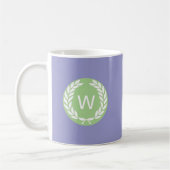 Mug Feuille de monogramme Laurel (Gauche)