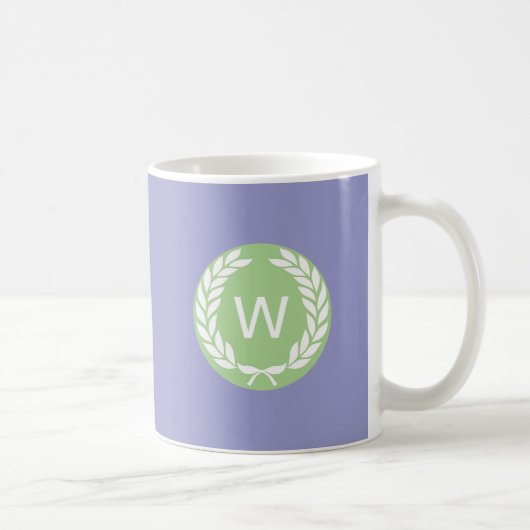 Mug Feuille de monogramme Laurel (Droite)