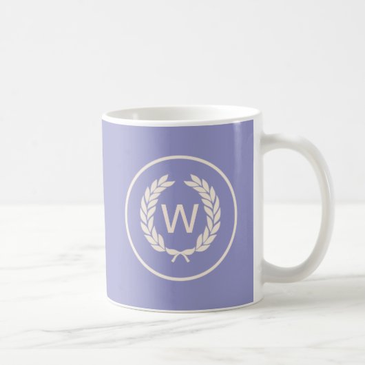 Mug Feuille de monogramme Laurel (Droite)