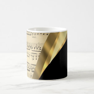 Mug Feuille de musique élégante