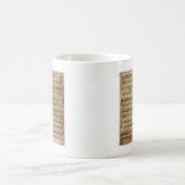 Mug Feuille de musique vintage (Centre)