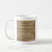 Mug Feuille de musique vintage (Gauche)