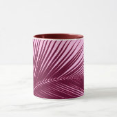 Mug Feuille de palme - bordeaux et rose (Centre)