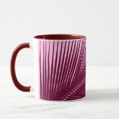 Mug Feuille de palme - bordeaux et rose (Gauche)