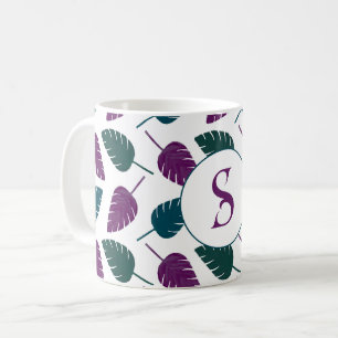 Mug Feuille de palme de banane tropicale initiale pers