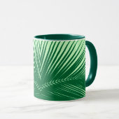 Mug Feuille de palme - émeraude et vert citron (Devant droit)