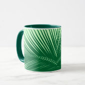 Mug Feuille de palme - émeraude et vert citron (Devant gauche)