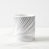 Mug Feuille de palme - gris / gris et blanc (Centre)