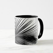 Mug Feuille de palme - noir et blanc (Devant droit)