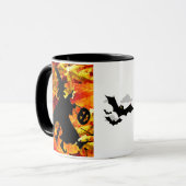 Mug Feuille de sorcière et d'automne de Halloween (Devant gauche)