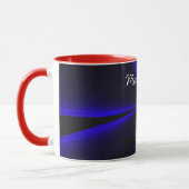 Mug Feuille de trèfle bleu Math géométrique Art Café M (Gauche)