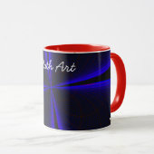 Mug Feuille de trèfle bleu Math géométrique Art Café M (Devant droit)