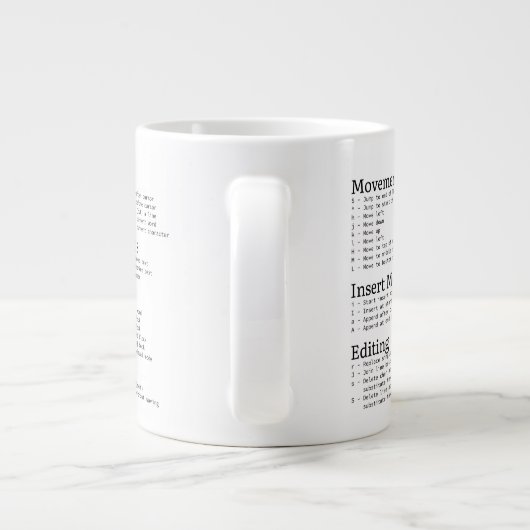 Mug feuille de triche VIM (Dos)
