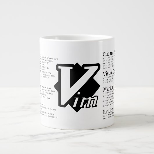 Mug feuille de triche VIM (Devant)