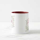 Mug Feuille de verdure aquarelle 40e anniversaire (Centre)