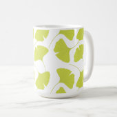 Mug Feuille de vert de biloba de Ginko de Ginkgo (Devant droit)
