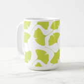 Mug Feuille de vert de biloba de Ginko de Ginkgo (Devant gauche)