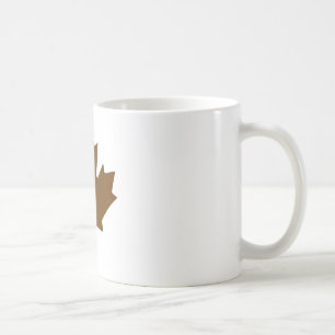 Mug Feuille d'érable BrownTransp les cadeaux de Zazzle