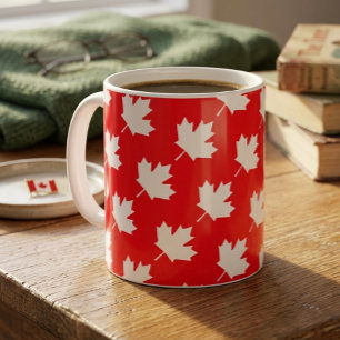 Mug Feuille d'érable canadienne. CANADA. Patriotique. 