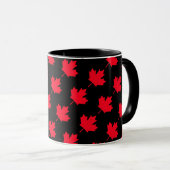 Mug Feuille d'érable canadienne. CANADA. Patriotique.  (Devant droit)