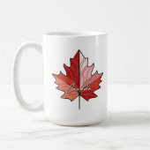 Mug Feuille d'érable canadienne contemporaine ID1071 (Gauche)