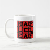 Mug Feuille d'érable, Drapeau canadien (Gauche)