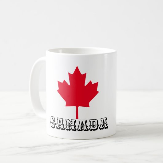 MUG FEUILLE D'ÉRABLE DU CANADA - JOURNÉE DU CANADA (Devant gauche)