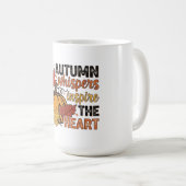 Mug Feuille d'érable et conception citrouille (Devant droit)