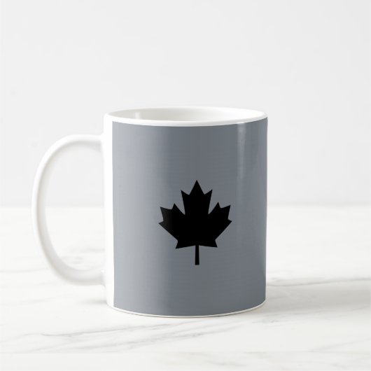 Mug Feuille d'érable noire canadienne gris (Gauche)