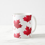 Mug Feuille d'érable pour le Canada sur blanc (Devant droit)