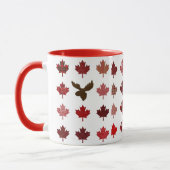 Mug Feuille d'érable rouge canadienne (feuille et (Gauche)