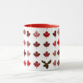 Mug Feuille d'érable rouge canadienne (feuille et (Centre)