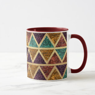 Mug Feuille d'or chique de triangles de parties