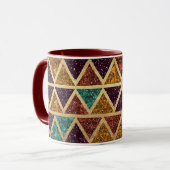 Mug Feuille d'or chique de triangles de parties (Devant gauche)