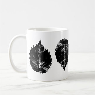 Mug Feuille d'orme noire et blanche