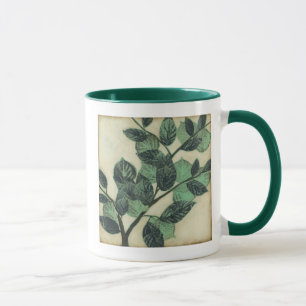 Mug Feuille et branches sur l'arrière - plan crème