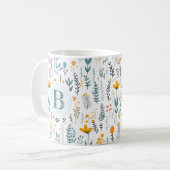 Mug Feuille Flore Modèle Alphabet Café (Devant gauche)