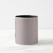 Mug Feuille gris foncé silhouette violet (Centre)