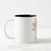 Mug Feuille illustrée en beige (Gauche)