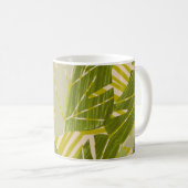Mug Feuille marron de verdure de jungle dessinée à la (Devant droit)