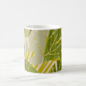 Mug Feuille marron de verdure de jungle dessinée à la (Centre)