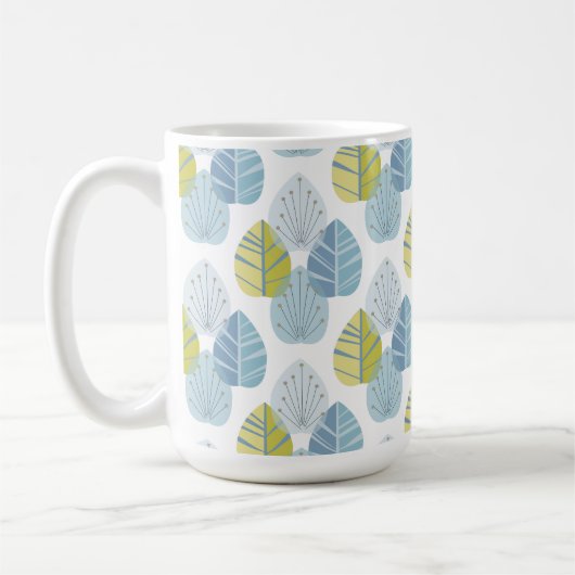Mug Feuille moderne du milieu du siècle (Gauche)
