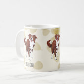 Mug Feuille rouge de border collie Tan (Devant gauche)