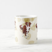 Mug Feuille rouge de border collie Tan (Centre)
