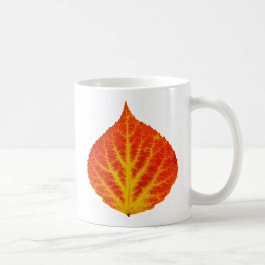Mug Feuille rouge et jaune #10 d'Aspen (Droite)