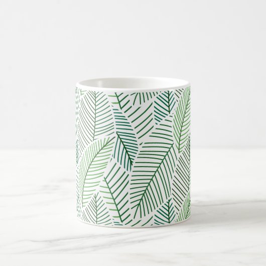 Mug Feuille squelette (blanc et vert) (Centre)