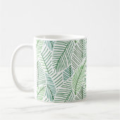 Mug Feuille squelette (blanc et vert) (Gauche)